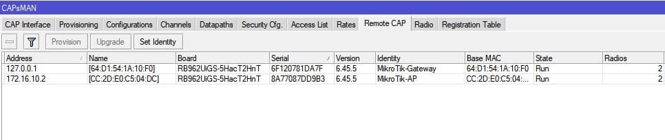 Настройка MikroTik CapsMan WiFi, обновление конфигурации на точках доступа